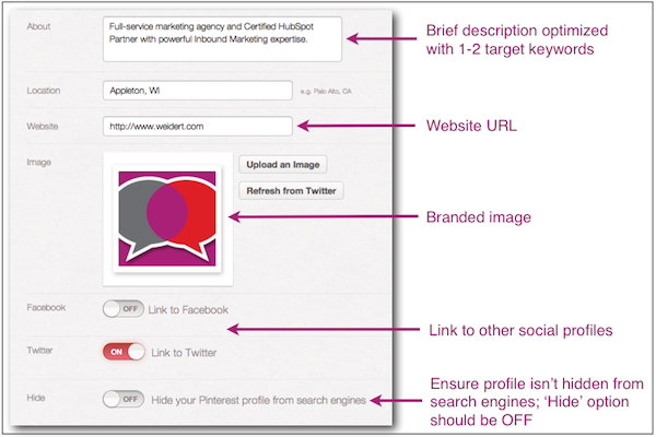 pinterest profile search