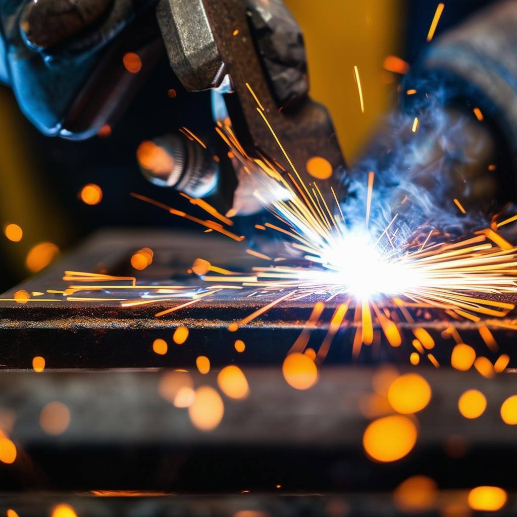 close view of a welding tool