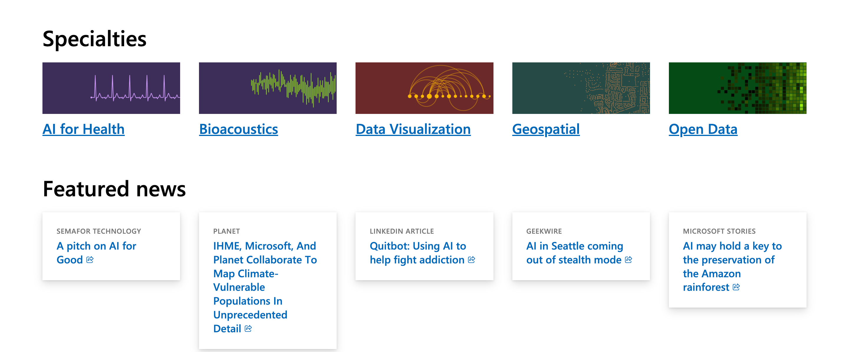 Microsoft AI for Good Research