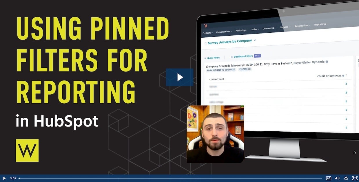 video how-to of hubspot dashboard filters